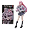 Action Toy Figures 18,5 cm Animation chérie dans Franxx Image 02 Zero Two School Uniform Dressing JK Ski Model Toy Gift Set PVC Bracketl2403