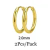 Stud Neu einfaches Edelstahl kleiner Huggie -Hoop -Ohrringe für Frauen Männer Knorpel Ohr Piercing Schmuck Pendientes Hombre Mujer