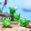 6pc Cute Frog Animal Miniature Fairy Garden Ornament DIY Glass Decor Small Stuff Figurine Statue Model Craft Home Decoration 240427