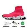 Nouvelles chaussures de créateur Fashion Trainer Plateforme Mens pour hommes Triple chaussettes Boots Noir blanc graffiti