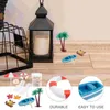 Decorazioni da giardino House Beach Mini Summer Ornament Ornament Micro Scene Layout Props decorate Kids Finge Play giocattolo Accessori in plastica