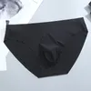 Onderbroek 3D Stamping Ice Silk Seamless Men's Underwear One Piece transparant en sexy perspectief cool ademend in de zomer