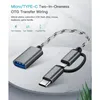 2 I 1 USB 3.0 OTG Adapter Kabel Type-C Micro USB till USB 3.0 Gränssnitt Laddning Kabellinje för mobiltelefonkonverterare för mobiltelefon