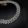 Hip Hop -sieraden 12 mm 2 rijen diamanten ketting 18k goud vergulde vvs moissaniet armband 925 zilver ijskleed Cubaanse linkketen