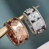 Designer Charm Clover V-Gold Kaleidoscope Ring für Frauen 18K Roségold breit und schmal Schmuck Paar