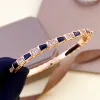 Bracelet en diamant bracelet en or Bijoux Moisanite pour femmes 18 carats d'or en argent plaqué rouge vert agate bracelets bijoux femmes