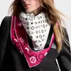 Designer silk scarf small square scarf soft women ladies fashion top luxury brand L letters full print head ring stole schal hojap Monogram Infinity square M79931