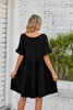 Party Dresses Rayon XXL Women's Clothing Cross -Border European And American Summer Casual V -Neck Doll Dressing Dhree -layer Fold Dress