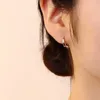 Stud New 2pcs Silver Color Spiral Twisted Ear Studs 925 Silver Needles Water Drop Ear Helix Body Piercing Stud Earring Jewelry Gifts d240426