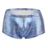 Underpants feitong boxershorts homens homens de baixa cintura de poliéster serpentina calcinha masculina shorts brechas de brechas em forma de U Boxer