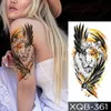 Tatuering överföring vattentät tillfällig tatuering klistermärke ros orm blommor tatueringar spets tiger drake body art arm falsk ärm tatoo kvinnor 240426