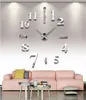 3D Big Acrylic Mirror Wall Clock Kort DIY Quartz Watch Still Life Clocks Living Room Home Decor Mirror Stickers Wall Decor19065406