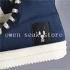 Casual schoenen 19SS Owen Seak Men canvas high-top enkel veter luxe trainers sneakers laarzen merk zip flats grote maat