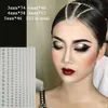 Tattoo Transfer 1 Sheet Hair Facial Rhinestone Mix Size Colorful Pearl Eyebrow Sticker 3D Face juveler Självhäftande Diamond Fairy Beauty Makeup 240427