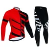 Bike Jerseys -broek met lange mouwen voor mannen nieuwste Autumn Cycling Sets Pro Team Racing Sportswear Bicycle Suits Uniform 240416