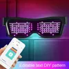 Lunettes de soleil Nouvelles verres à LED de fête Disco Bar Wine Bar Dynamic Flash LED LES VERRES RELLES BLUETOOTH APPLICATION USB CHARGINGXW