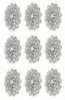 50 PCS Embellissements en strass de cristal Broche Broche à plat artisanat DIY pour la robe de bande de fleur accessoire 14 mm SIL5429526