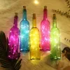 1PCS 2M LUZES DE CORRÃO LED LUZES DE COPPER PRIRAÇÃO Fada de fada Garland Garland Bottle Stopper para decoração de natal de casamento artesanal de vidro