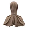 Bandanas Durag Solid Kolor Muzułmańska chustka na głowę Pełny zestaw chusty na głowę 240426