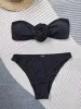 Set 3 piezas bikinis 2024 sexy mujeres trajes de baño sólidos buebles tang tang cubre bikinis set traje de baño trajes de baño