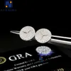 Hip Hop Custom Factory Direct Sale Bling Iced Out Jewelry Gra Gold Plated Moissanite Men Ear Studs Earring