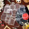 20pcs bricolage Transparent Séché Florik Bookmarks exquis Design Floral Plant Decorations Clear Page Books Markers