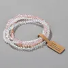 Bracelet de perle en pierre naturelle à la mode perle 4pcs / set Treatment Spirit Crystal Quartz pour les femmes Gift Energy Meditation Gift