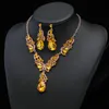 Europeiska och amerikanska nya högkostnadsföreställningar halsband örhänge set vintage exklusivt för legeringselektropläterade smycken smycken matchande klänning