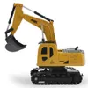 Electric / RC Car RC Excavator Bulldozer jouet 1/20 6ch Remote Contrôle Construction Tamion Engineering Véhicule Crawling Truck Truck Childrens Light Musicl2404