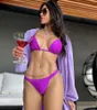 Costumi da bagno femminile sexy set di bikini set metal catena a due pezzi Summer High Beach Swimsuit Women Weeping Gooding costume