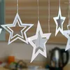 Partydekoration Schöne Gold Hollow Star Paper Girlands Banner für Hochzeit Weihnachtsdekor Kinder Geburtstagsbedarf Babyparty