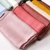 Bandanas Durag fashionabla veckade siden Satin Headscarf Chiffon Muna Satin Headscarf Drape Shoulder Bag Headscarf 240426