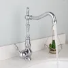 Badrumsvaskar kranar Zappo Chrome Polished Basin kran Mässing Stream Spout 1 Ceramic Handle Vanity Mixer Tap 7 Choice