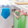 Kitchen Storage Stainless Steel Trash Bag Holder Garbage Rack Cabinets Door Grocery Bags Organizer Towel Hanging