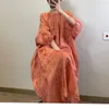 Parti Elbiseleri Gevşek Baskı Elbise Kadınlar Yaz Varış 2024 Çin tarzı Vintage Artistic O-Neck Lady Lady Moda Zarif