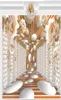 Römische Säulenkunstblumenblumenwand Hintergrund Wandgemälde Wandbilder 3D Tapete 3D Wallpapiere für TV -Hintergrund 4816536