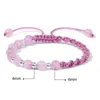 Bedelarmbanden multicolor natuursteen gevlochten armband 6mm kralen Angelite vrouwen elegante verstelbare sieraden mannen armband