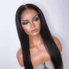 Full Lace Frontal Wig Brazilian Remy Straight Wigs for Black Women Pre Plucked with Baby Hair 150% Middle Ratio Bleached