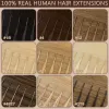 Uitbreidingen Snoilite 0,5 g I Tip Human Hair Extensions 100pcs Keratin Fusion 22inch Microlink Hair Capsule Pre Bonded Stick rechte blondine