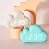 Akcesoria Cloud Barm Clock Kids LED Table Kontrola głosu Wake Up Digital Desktop Clock USB Despertador Elektroniczny zegar