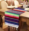 Targhese in stile Messico Tavoli a forma oblunga Banner Cotton Stripe Table Runner Decorazione a tema Fiesta a tema 9SZ C5630925