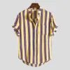 New Striped Casual Men's Shirt Top for Men