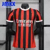 JMXX 24-25 ACミラノサッカージャージホームアウェイプレッチメンズユニフォームジャージーフットボールシャツ2024 2025プレーヤーバージョン