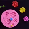 Moulds 3D Flower Silicone Molds Fondant Craft Cake Candy Chocolate Sugarcraft Ice Pastry Baking Tool Mould