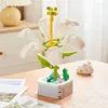 Dekorativa blommor Flower Building Block Kit Toys Immortal Potted Plant Assembling Ornament Home Decoration Children Birthday Christmas