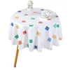 Table Cloth Spring Printed Small Round Tablecloth High-quality Laminated Waterproof And Oilproof