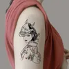Tattoo Transfer Tattoo Tattoo Devil Mask japonês Geisha Film Girl Body Art Water Transferência