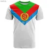 T-shirts voor heren aangepaste naam Eritrea African Flag Tribe Vintage Tattoo Harajuku 3dprint Summer Vintage Casual T-shirt T-shirt T-shirt X2XW