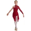 Garotas garotas Modern Lyrical Dance Dress Fig skate fantasia Floral Lace Ballet Ginástica Legra