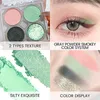 Grüne Lidschatten Palette Luxus Glitzer Lidschatten Make -up 4 Farben Pink Blue Braun Gregrau Lidschatten Paletten glänzend funkeln